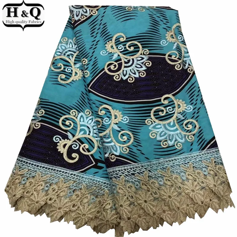 

New Arrival Nigerian Guipure Wax Print Lace Fabric African Vintage Embroidered Lace Batik With Lace Fabric 100% Cotton For Party