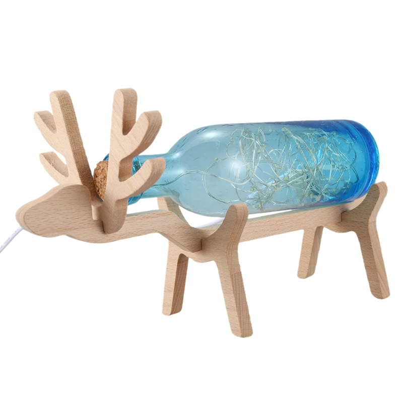 

Handmade Bubble Glass Deer Lights Night Light Nordic Led Small Table Lamp Dormitory Valentine's Day Gift Usb Table Lamp