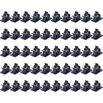 

Adjustable Cable Clips Adhesive Nylon Wire Clamps Black 50 Pcs