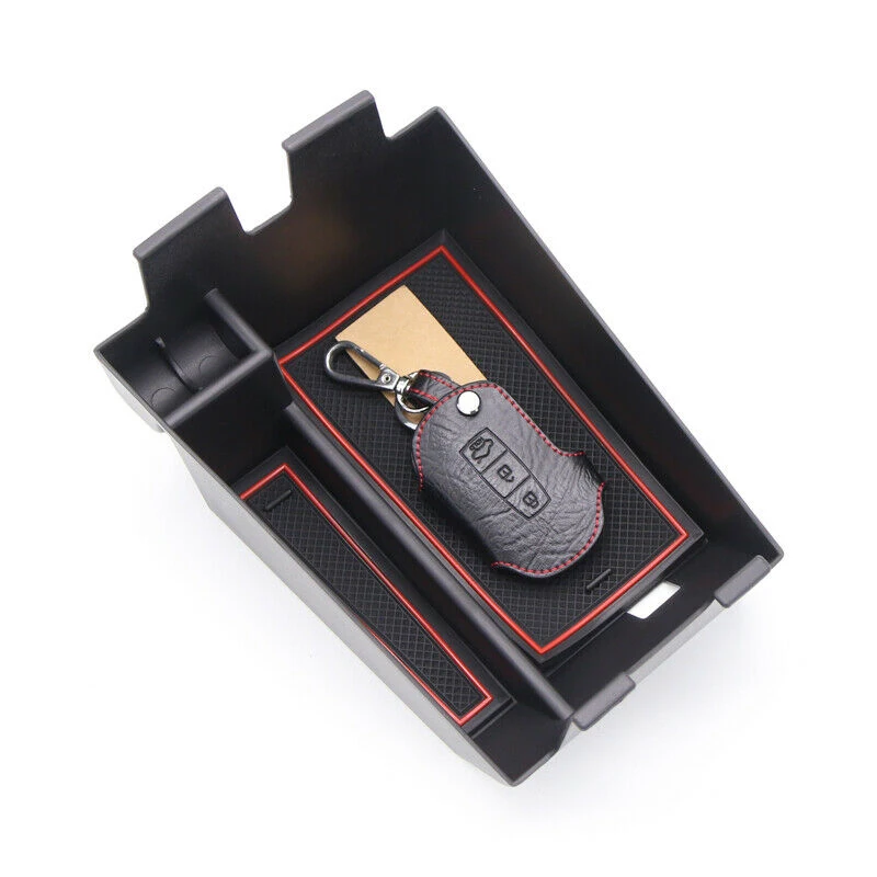 Черный Автомобильный ящик для хранения с нескользящим ковриком для BMW X5 G05-20 Автомобильная центральная консоль подлокотник ящик для хранения перчаток лоток держатель