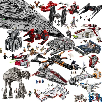 

All Star Wars on Toy Republic Gunship Set StarWars with Lepining 75021 Ship for children Educational Blocks toys