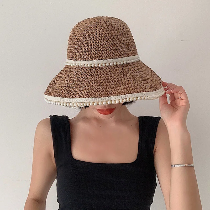 Summer Women's Hepburn Hats Sun Protection Hat Sun Hats Summer Straw Hat  Sun Visor Beach Sun Protection Bucket Hats For Women - Sun Hats - AliExpress