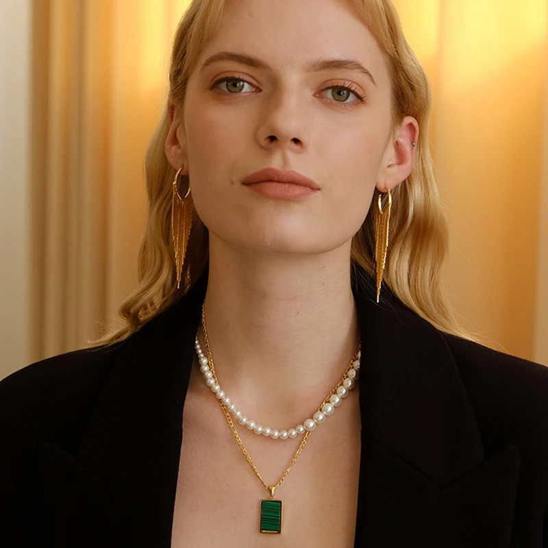 Peri'sBox Minimalist Long Tassel Dangle Earring Flat Irregular Open Hanging Earrings Vintage Punk Trendy Drop Earrings For Women - Image 4