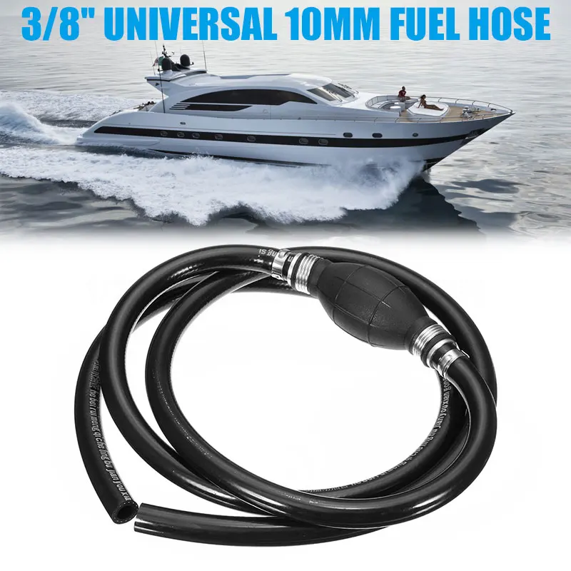 Hose Assembly Fuel Pipe Universal Fuel Line Assembly Motor Caravans 10mm W/ Primer Bulb Durable