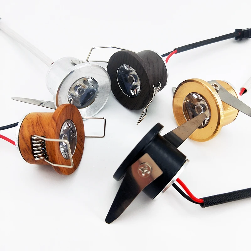 LED Mini Downlight Sous Armoire Spot Lumière 1W 3W Pour Plafond Encastré Lampe AC85-265V Dimmable 27mm Vers Le Bas Lumières Avec Pilote