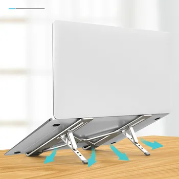 

Laptop Stand Aluminum Laptop Riser Holder To 17 Inch for MacBook Air Pro Ergonomic X Style Adjustable Height Foldable