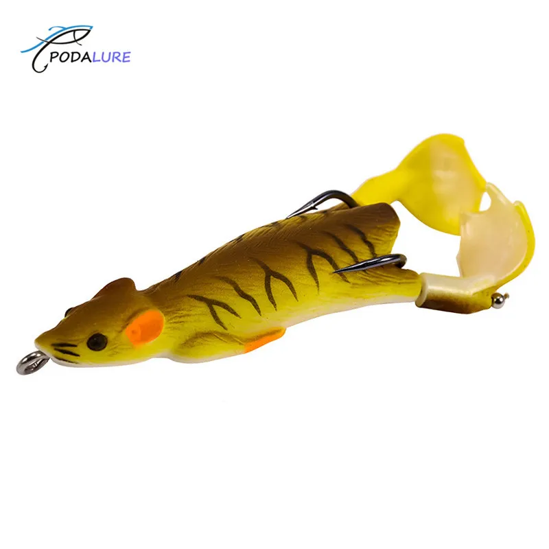 Soft Mouse Baits Fishing Lures Floating Rat Lure Artificial Bait Tackles  for Pike Perch Fishing