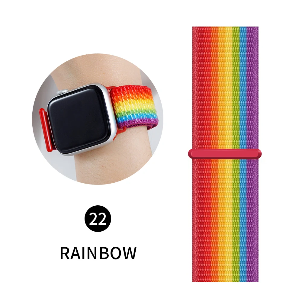 

Band For Apple Watch Series 3/2/1 38MM 42MM Nylon Soft Breathable Replacement Strap for iwatch 4 5 40MM 44MM Bracelet Accessorie