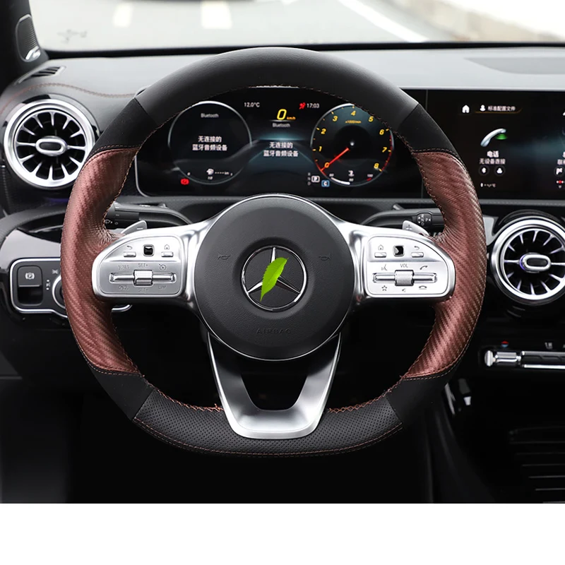 Lsrtw2017 для Mercedes Benz A Class A180 A200 крышка рулевого колеса автомобиля ручной работы аксессуары для формовки - Название цвета: type 2