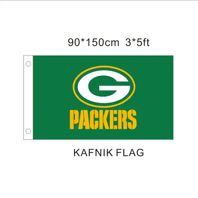 3ftx5ft 3x5ft зеленый Bay Packers флаг баннер Печать баннер, флаг из полиэстера Размер 150*90 см - Цвет: 4