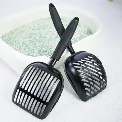 Металлическая сплошная алюминиевая Лопата для кошачьего туалета с длинной ручкой