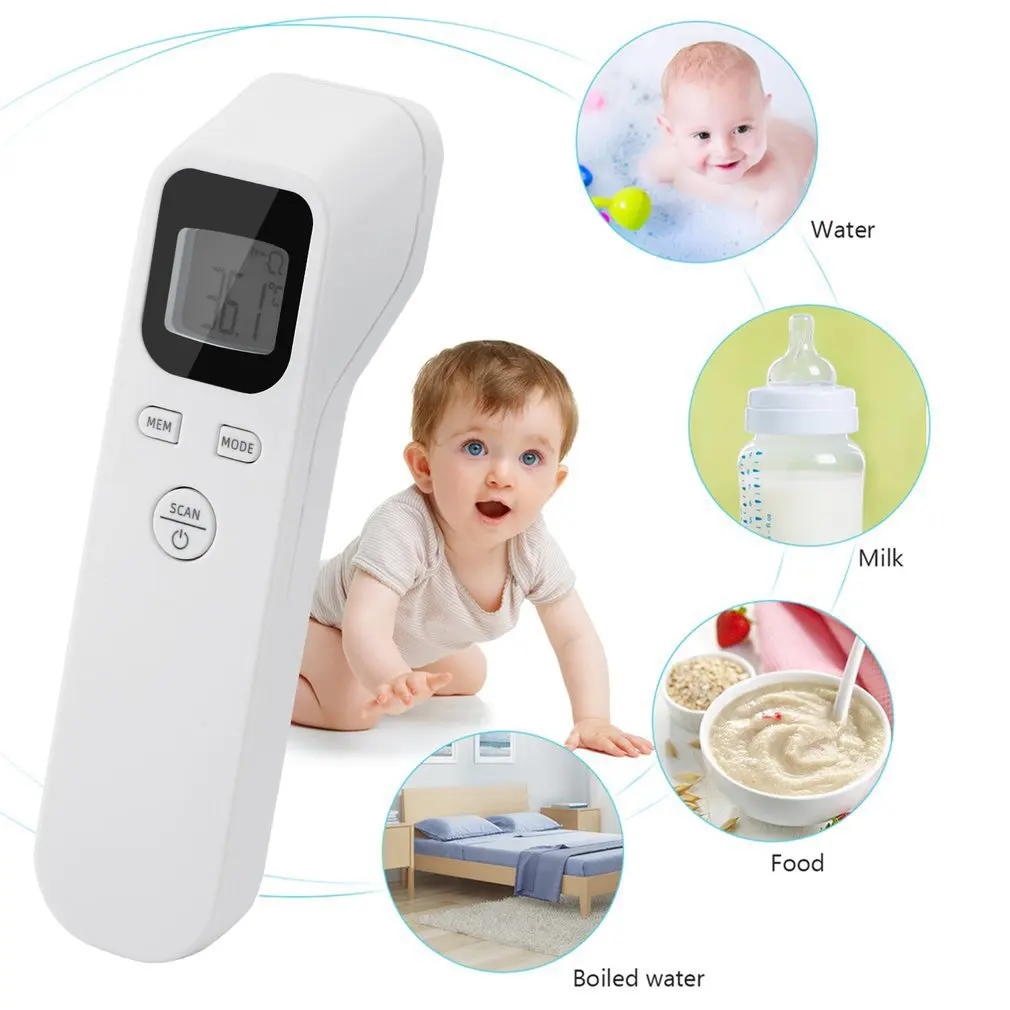 

Forehead Thermometer Electronic Thermometer Non-contact Infrared Human Fast Reading With LCD Display For Baby Child Adult