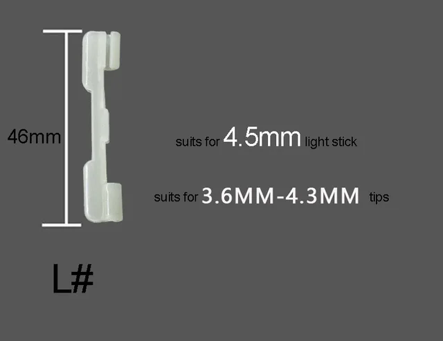 8pcs Night Fishing Rod Tip light holder Clip used on fishing rod for chemical light stick fishing tackle accessories B316 L