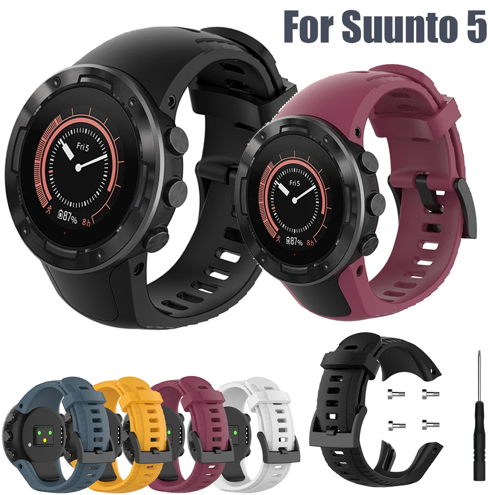 

HeroIand For Suunto 5 Smartwatch Wristband outdoors Sports Accessories Silicone Replacement WatchBand Wrist Strap Bracelet belt