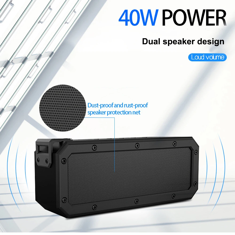 TWS Bluetooth 4,2 HiFi динамик IP67 водонепроницаемый динамик Поддержка TF карты воспроизведения музыки DC5V/3A type-C Быстрая зарядка с микрофоном