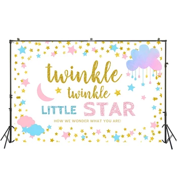 

HUAYI star and moon photo photography little star themed party backdrop studio props photobooth art fabric background W-3899