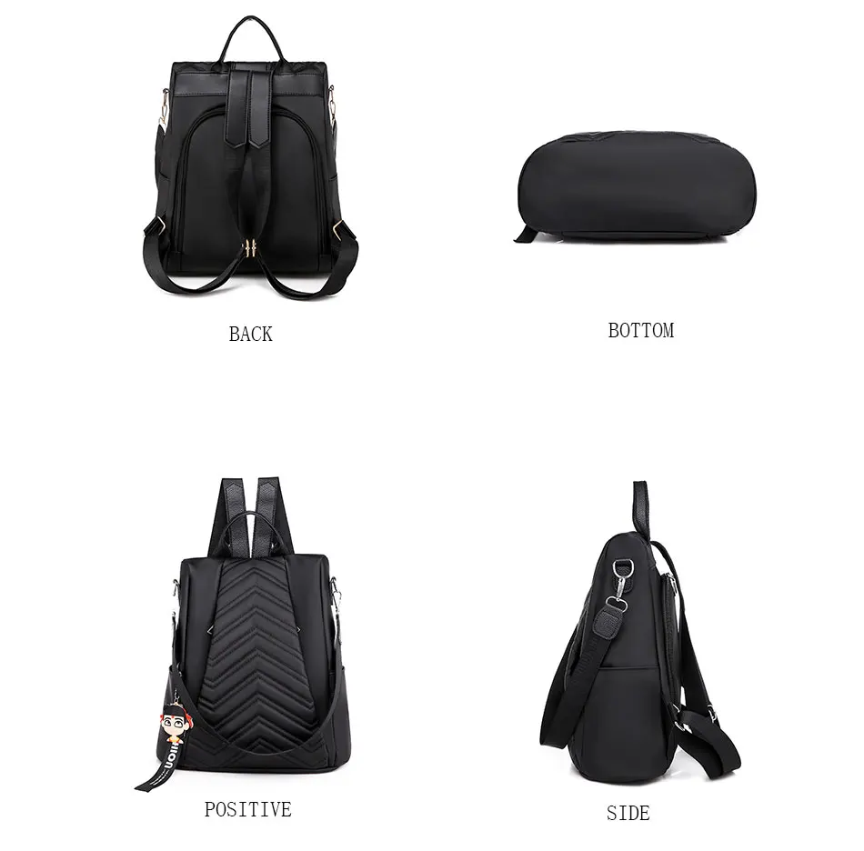 Женский рюкзак для отдыха Модный высококачественный школьный стиль нейлоновый школьный рюкзак ткань простой дизайн водонепроницаемый Противоугонный рюкзак