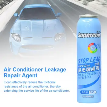 

70G Automobile Air Conditioner Leak Repair Agent Fluorescent Leak Detection R134A Refrigerant Freezing Oil Repair Plugging Agent