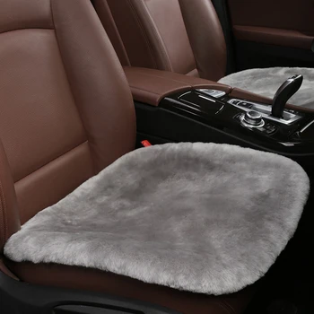 

Luxury Wool Car Seat Covers for Women Comfortable Gray Automobile Interior Decoration Accessories for Toyota Camry Corolla Prius
