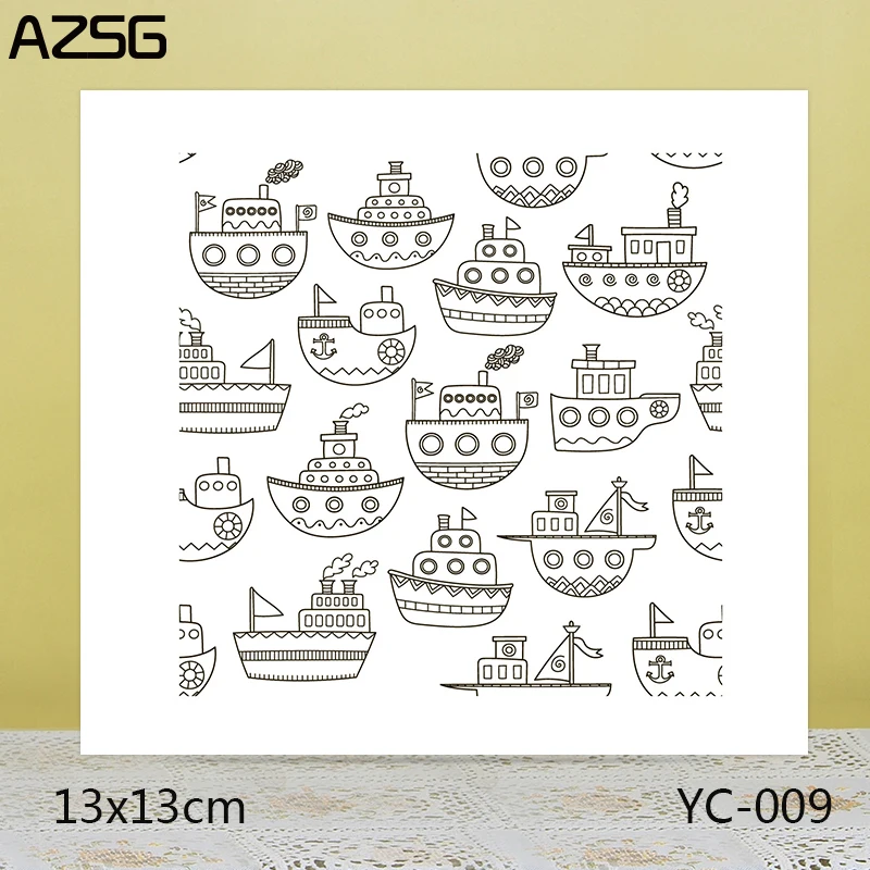 

ZhuoAng Ferry Clear Stamps For DIY Scrapbooking/Card Making Decorative Silicon Stamp Crafts
