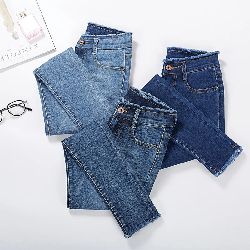 Jeans woman High Waist Skinny Stretch Pencil Pants Plus size Ankle-Length Pants Jeans for women 2020