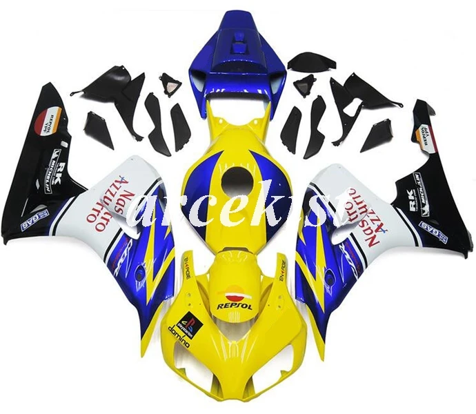 

Injection Mold New ABS Motorcycle Fairing Kit Fit for HONDA CBR1000RR CBR1000 2006 2007 06 07 bodywork set Yellow