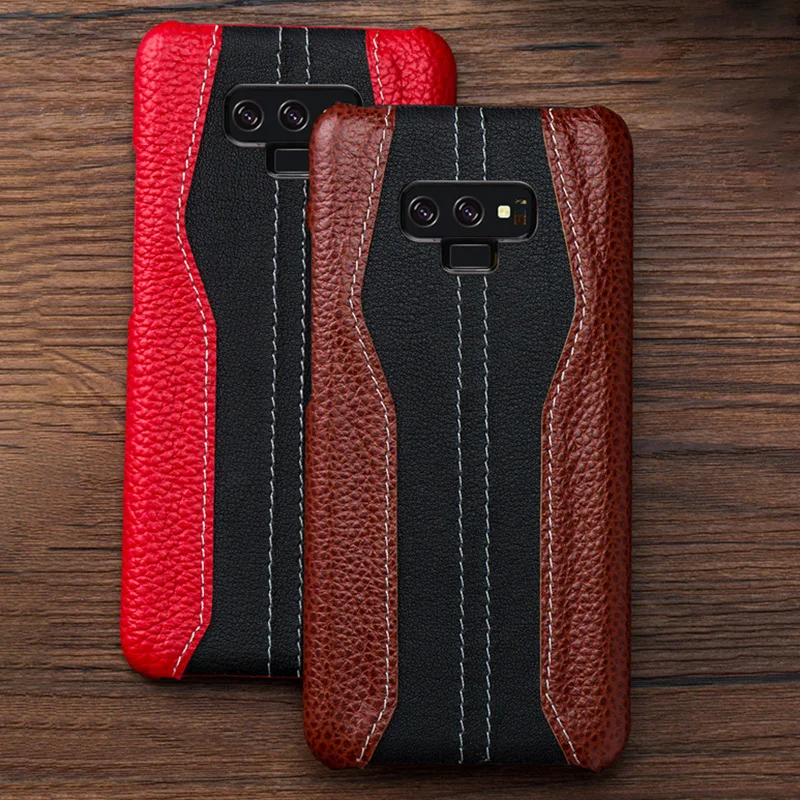 

Phone Case For Samsung Galaxy S6 S7edge S8 S9 S10 Plus A30 A50 A70 Cowhide Stitching For Note 8 9 10 A5 A7 A8 2018 J5 2017 Case
