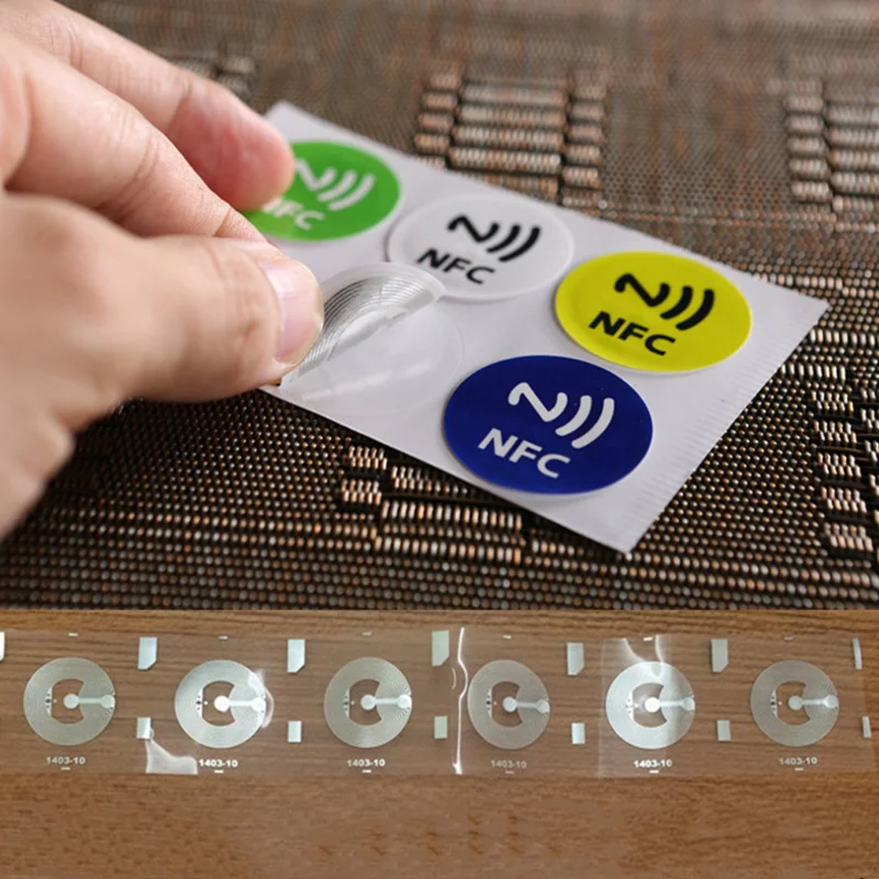 6 шт./лот) NFC метки наклейки s NTAG213 NFC метки RFID клейкие этикетки наклейки универсальные этикетки Ntag 213 RFID метки для всех NFC телефонов