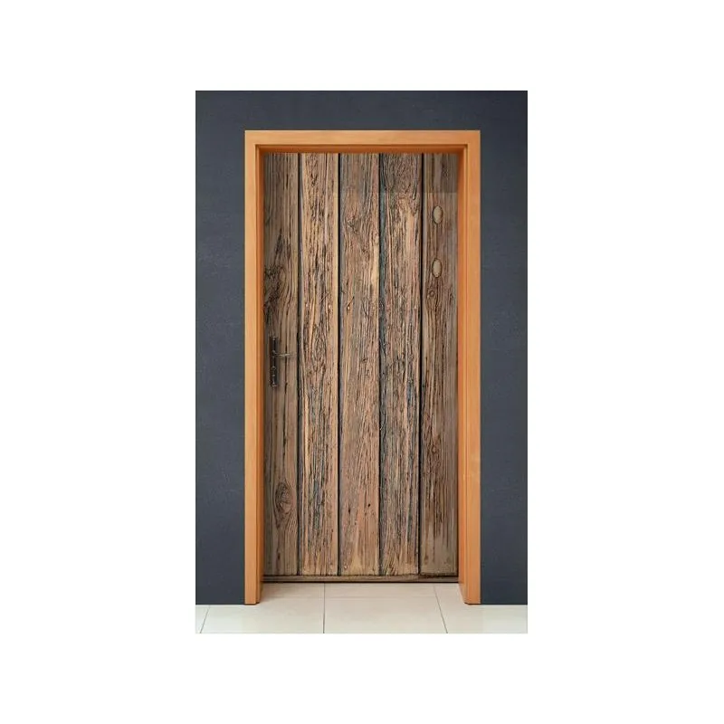 Наклейка на дверь, деревянные ворота, настенная наклейка, сделай сам, дверная крышка, кухня, украшение дома, аксессуары, современный 3d стикер на стену s
