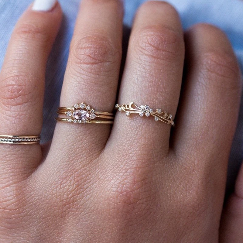 Women Engagement Flower Finger Rings Crystal Butterfly Ring Wedding Bands Jewelry Size 5-10 wedding rings finger rings fashion rings engagement rings fashion ring crystal rings