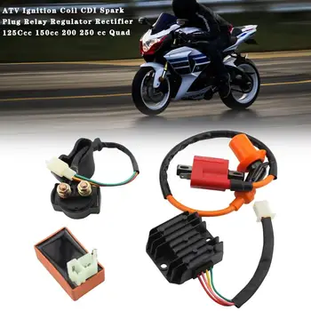 

5PCS/Set ATV/CG125CC/150CC/200CC/250CC Ignition Coil Rectifier Relay Spark Plug CDI Regulator Rectifier 125CCC 150CC 200 250CC