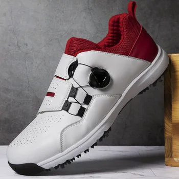 

The new 2020 cross-border golf shoes sell like hot cakes men outdoor leisure sports shoes non-skid wear-resisting spikes