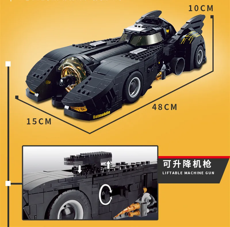 Marvel мстители Супер Герои техника Гоночная машина Бэтмобиль tumbler летучая мышь Джокер строительные блоки кирпичи детские игрушки