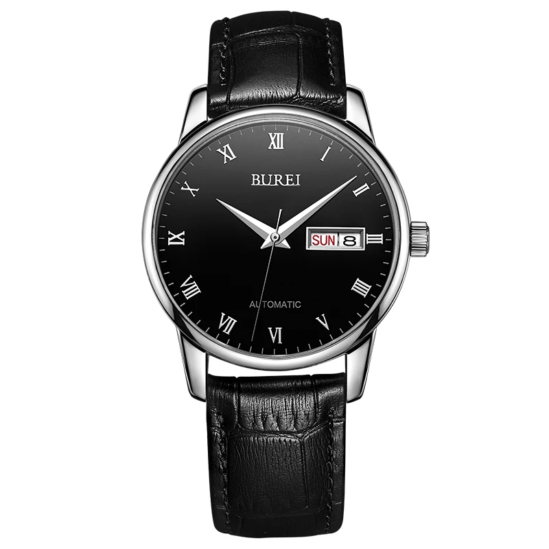 BUREI 1002 Switzerland часы мужские люксовый бренд модуль времени NH36 подлинный двойной автоматический механический календарь Мужские часы - Цвет: 05 man watch