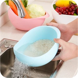 Rice Washing Machine Rice Washing Basket Serving Colander Filter Rice Basin Washbasin Fruit and Vegetable Tools Kitchen Helper