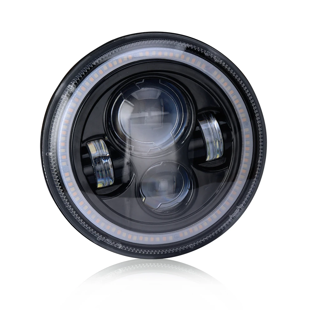 SPEEDWOW " светодиодный фары 60 Вт Высокий Низкий луч светодиодный H4 Halo Angel Eye DRL Янтарный указатель поворота для Jeep Wrangler Land Rover мотоцикл