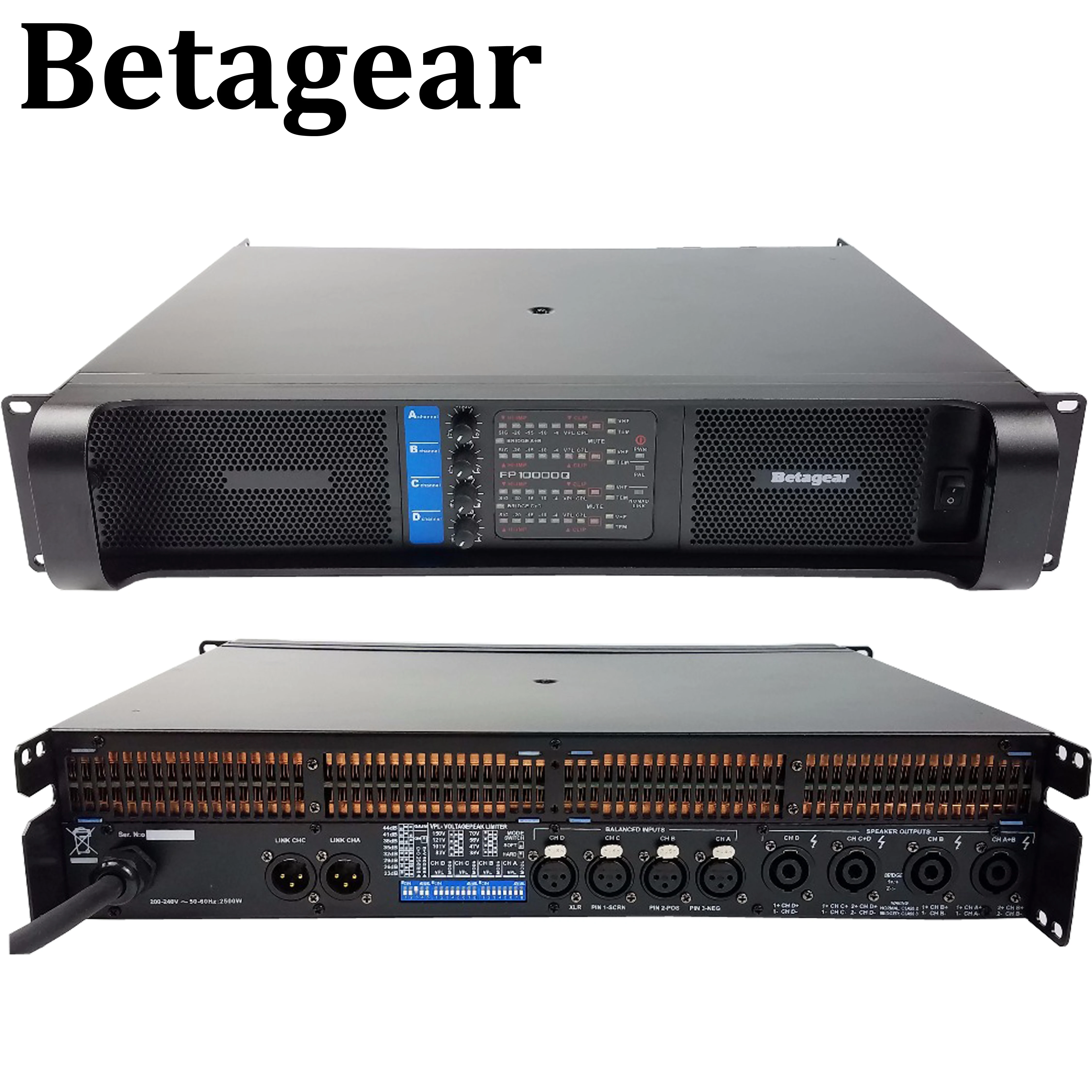 US $619.00 Betagear PF 10000q 2500W4 Channel Power Amplifier Professional Fp Subwoofer Amplifier Line Array Amplifiers Audio Amplificador