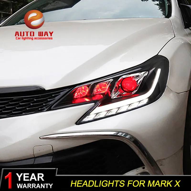 Автомобильный Стильный чехол для фары Toyota Mark X Reiz 2010 2013 все светодиодный REIZ DRL