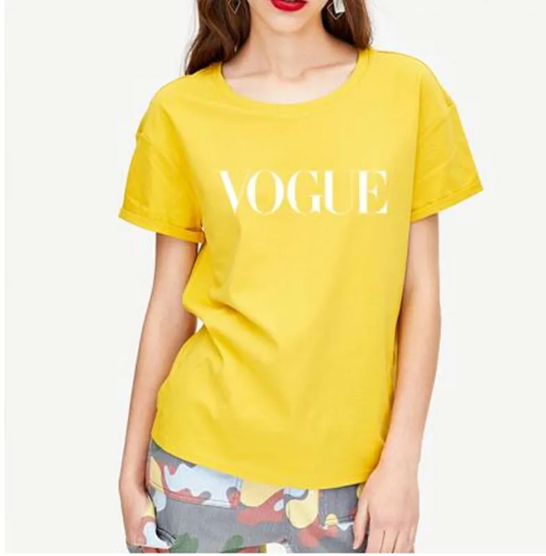 2018 de 100% algodón moda carta impresa mujeres transpirable camiseta casual Camisa las t o-Cuello Mujer | Женская одежда