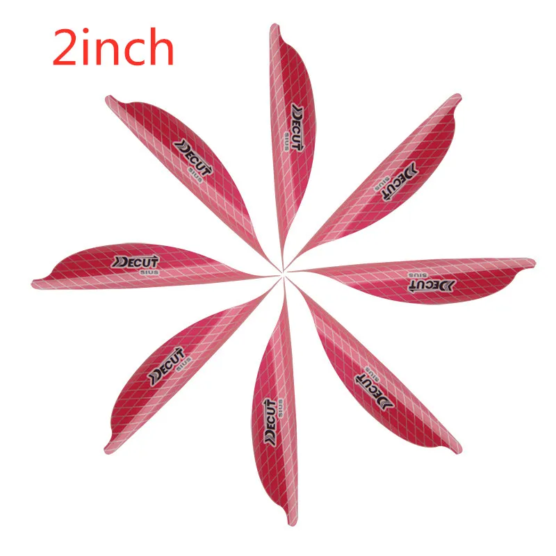 2inch Red 50 шт. DECUT стрельба из лука перо спиральные лопатки 1,7" /2" Fletches стрела правая крылья DIY для стрельбы Охотничьи аксессуары - Color: 2inch Red