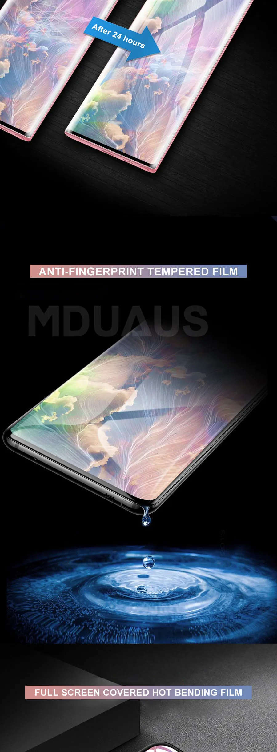 100D протектор экрана для samsung Galaxy S10 S9 S8 Plus 5G S10e гидрогель для samsung S7 Edge A6 A8 Plus полная изогнутая пленка