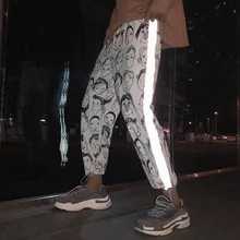 ##Special Price Women Trousers Mid Waist Reflective Pants Ankle Length Sweatpants Women Hip Hop Plus Size Harem Pant Streetwear Pantalones Mujer ##Special Price Women Trousers Mid Waist Reflective Pants Ankle Length Sweatpants Women Hip Hop Plus Size Harem Pant Streetwear Pantalones Mujer