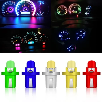 

1 piece T5 B8.5 B8.5D Car Auto LED Indiator Gauge Lights Interior Dashboard Dash Side Lamp DC12V Red White Blue Signal Bulb