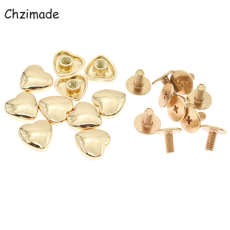 Заклепки для ткани одежды сумок украшения дома Chzimade 10 комплектов золотистые