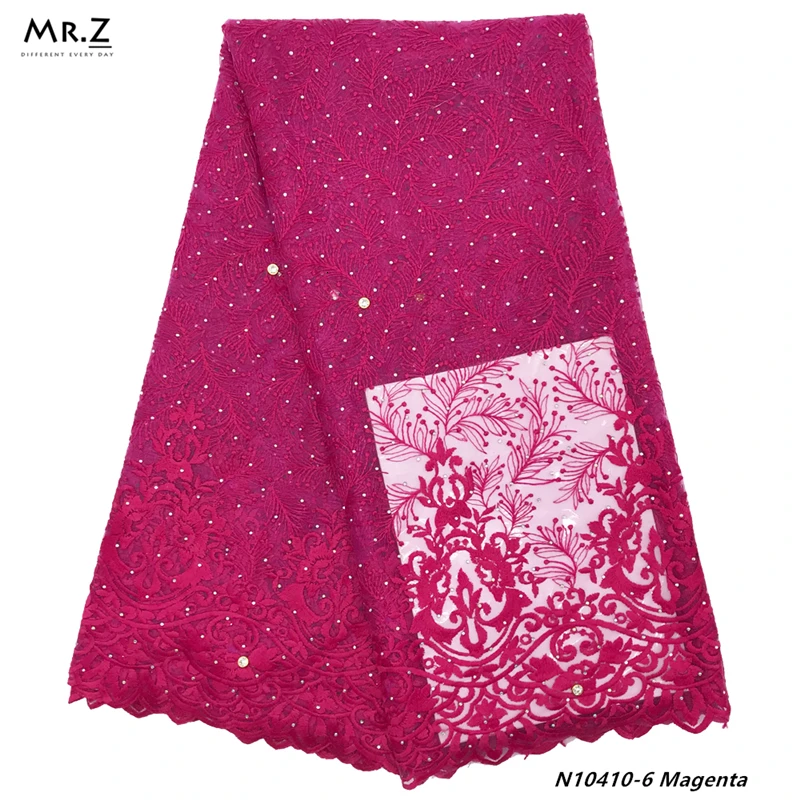 

Mr.Z Latest African Lace Fabric 2019 Embroidered Nigerian Lace Fabric Bridal High Quality French Tulle Lace Fabrics 5 Yards