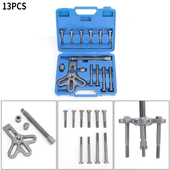 

13pcs Car Repair Steering Wheel Crank Shaft Bolt Carbon Steel Puller Set Remover Balancer Portable Durable Gear Hand Tools