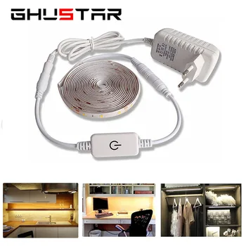 

LED Kitchen Light 1m 2m 3m 4m 5m Dimmable Touch Sensor Switch LED Light Strip DC 12V Power Supply for Under Cabinet Kitchen Lamp