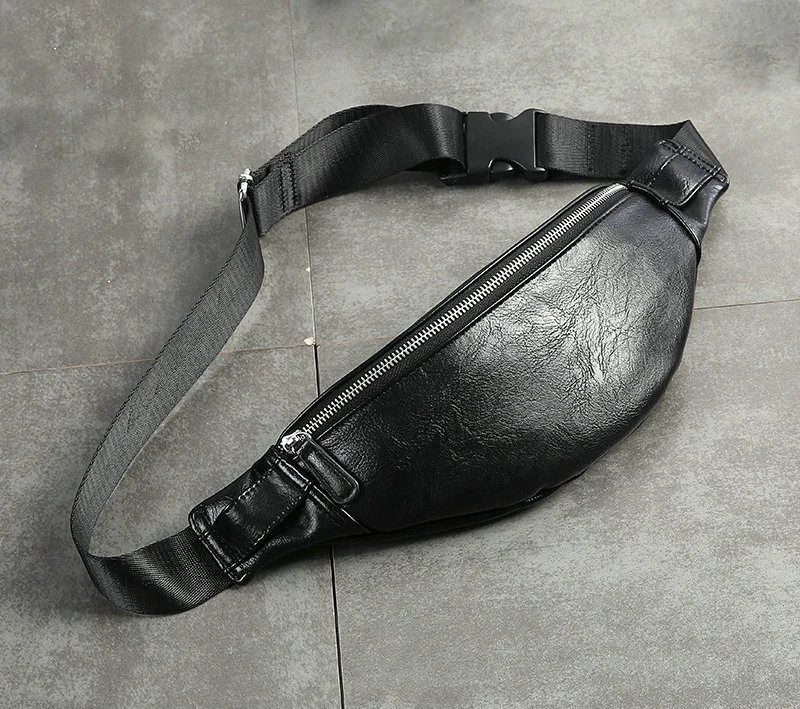 Роскошная мужская поясная сумка из искусственной кожи модная Регулируемая Heuptas