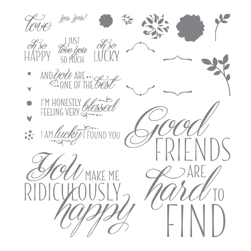 

Good friend Transparent Clear Stamps for DIY Scrapbooking/Card Making/Kids Christmas Fun Decoration Supplies
