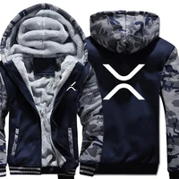 XRP (Ripple) Hoodies Men Cool Winter Thicken Wool Liner Cryptocurrency Crypto Sweatshirts Pullover 2